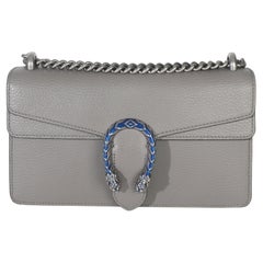 Gucci Dusty Grey Pebbled Calfskin Small Dionysus Shoulder Bag