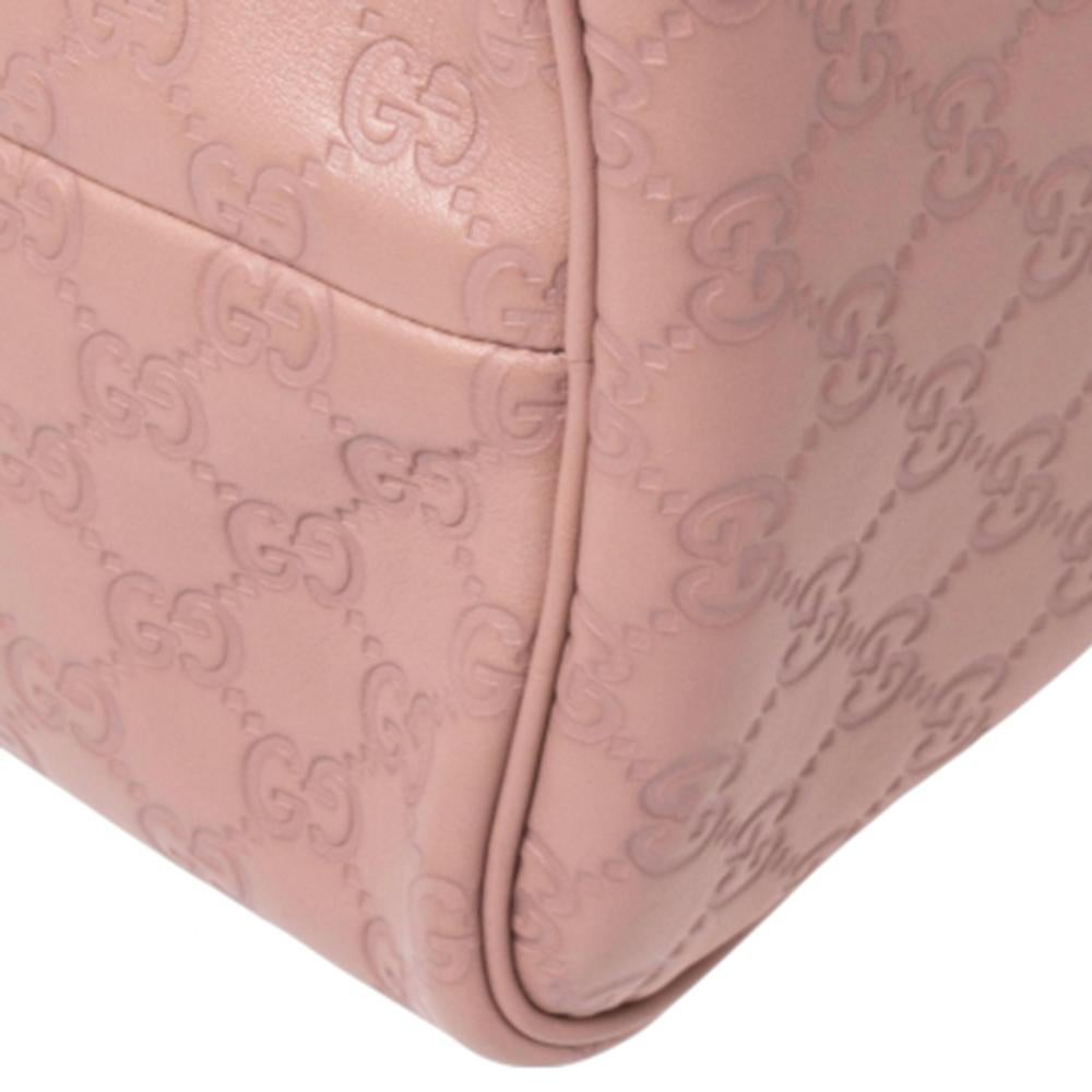 Gucci Rosa Polvere Guccissima Borsa Media Joy Boston in Pelle 3
