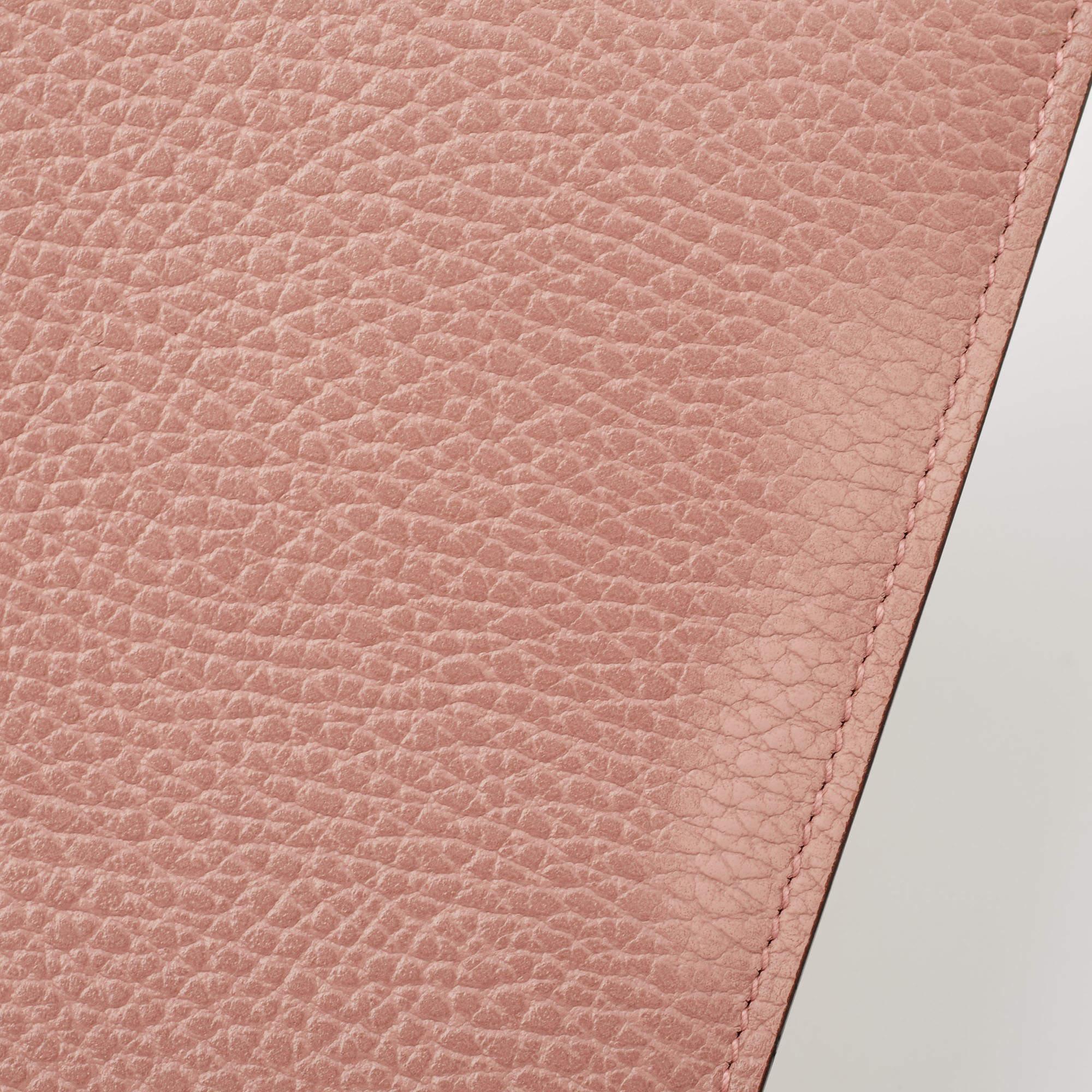 Gucci Dusty Pink Leder Interlocking G Wallet auf Kette im Angebot 4