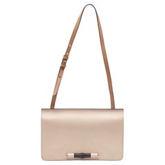 Gucci Dusty Pink Leather Lady Bamboo Flap Bag
