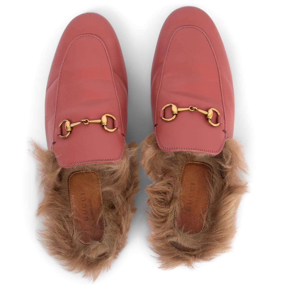 pink fur mules