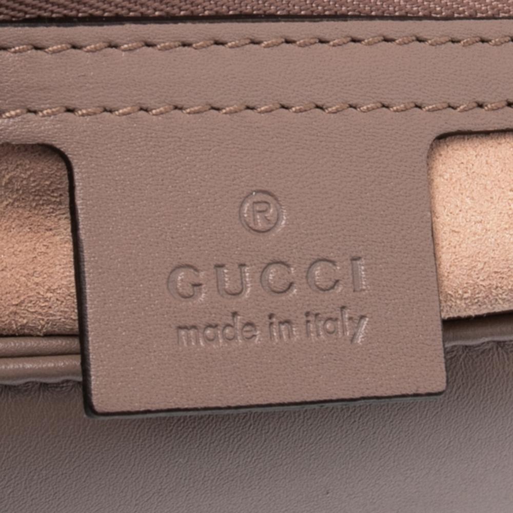 Brown Gucci Dusty Pink Matelasse Leather Medium GG Marmont Shoulder Bag