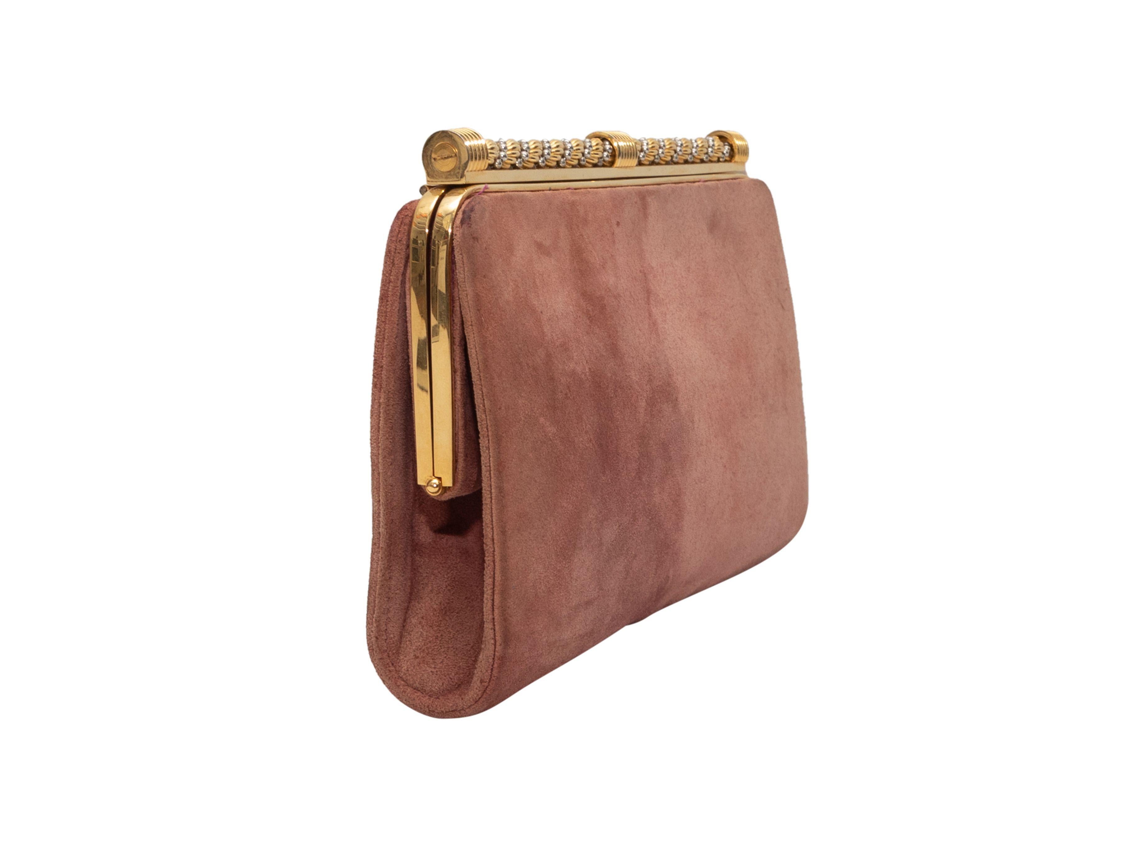 Women's Gucci Dusty Rose Suede Clutch