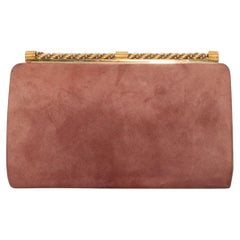 Gucci Clutch aus Wildleder in Altrosa