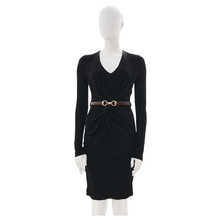 white christmas dresses Vintage Gucci Black Silk Midi Slip Dress – Pimbeche Vintage main image 1