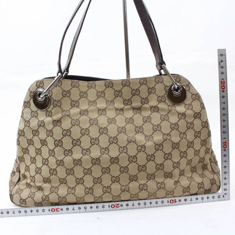 Gucci Eclipse Monogram 868460 Brown Canvas Shoulder Bag For Sale at 1stDibs