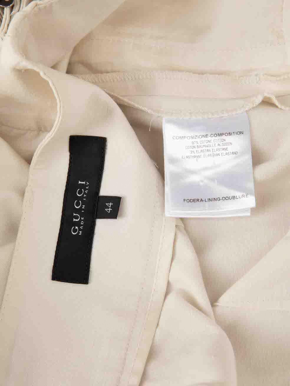 Gucci Ecru Belted Mini Skirt Size L For Sale 1