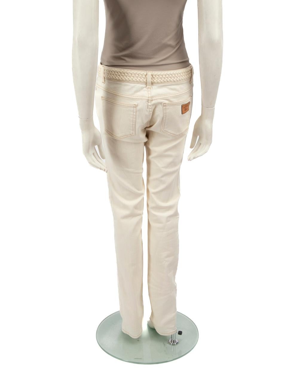 Leggings con cintura trenzada Gucci Denim Crudo Talla M Beige en venta