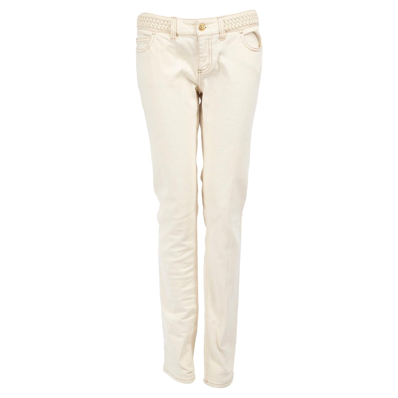 Leggings con cintura trenzada Gucci Denim Crudo Talla M