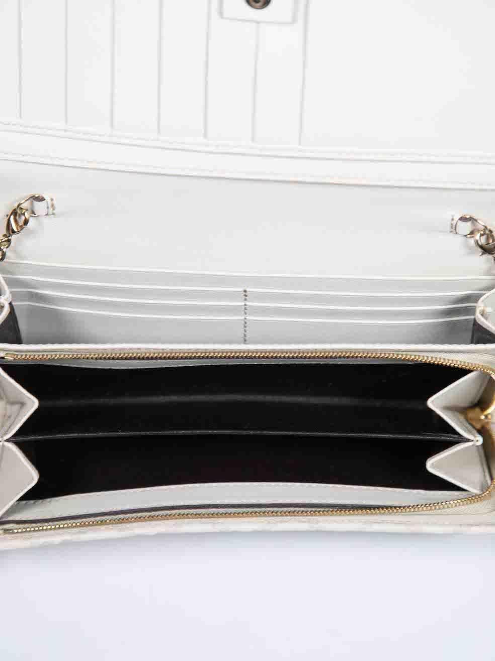 Gucci Ecru Leather Guccissima Wallet on Chain 1