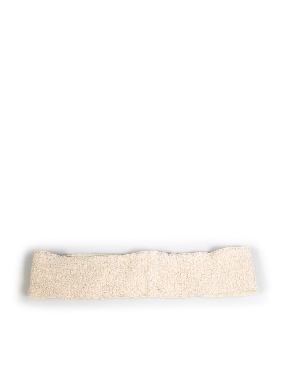 White Gucci Ecru Logo Headband