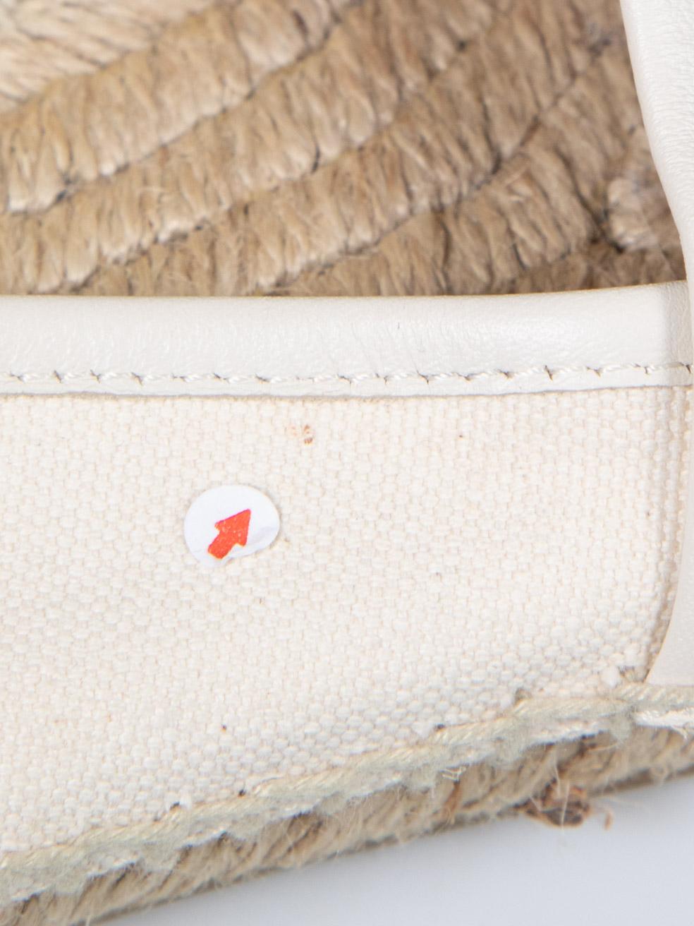 Gucci Ecru Logo Print Espadrilles Size IT 35.5 For Sale 5