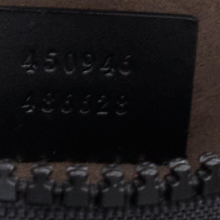 GUCCI Eden Supreme GG monogram canvas black leather belt bag For Sale 4