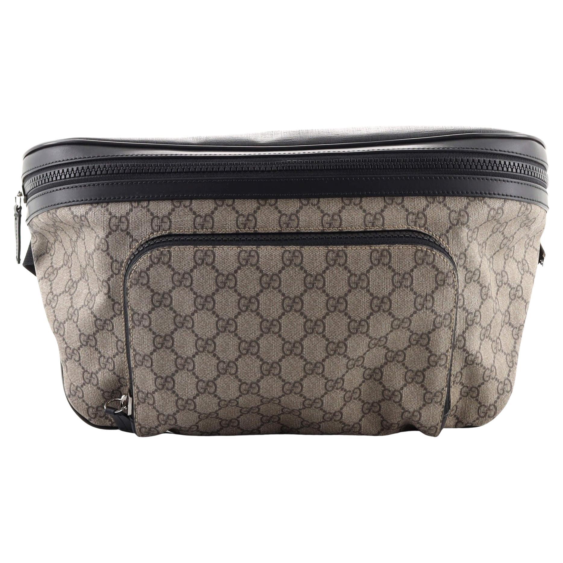 Gucci Brown GG Canvas Fanny Pack Belt Bag at 1stDibs