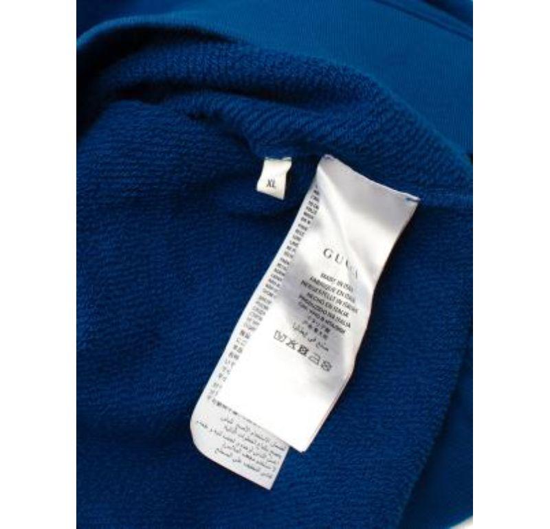 Gucci Electric Blue Cotton Jersey Loved Logo Sweatshirt In Good Condition In London, GB