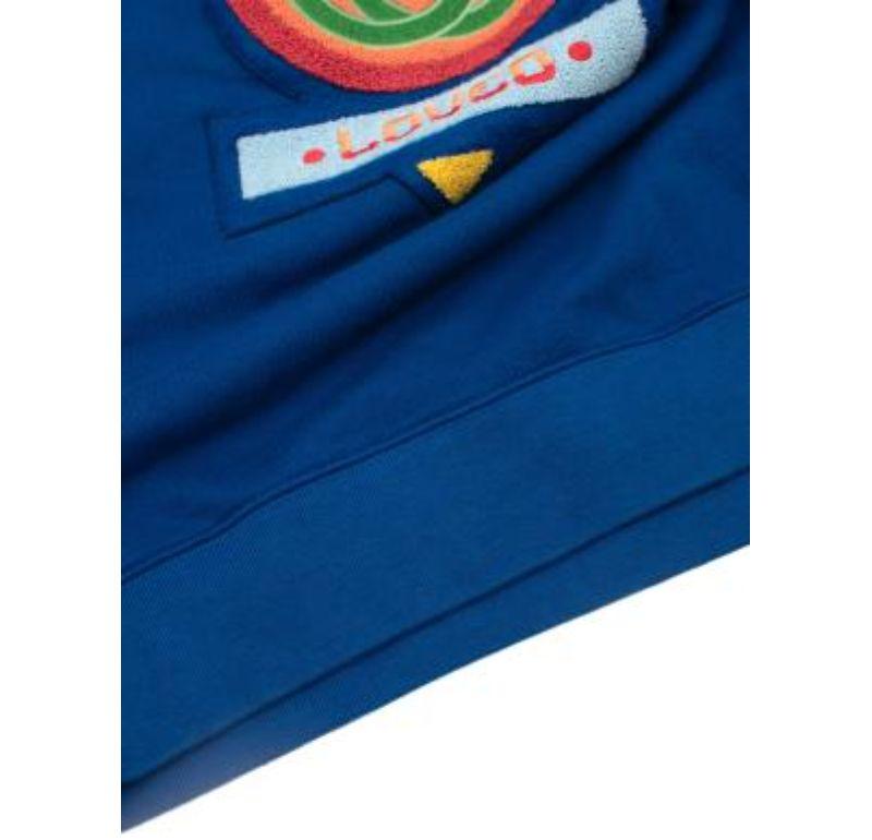 Gucci Electric Blue Cotton Jersey Loved Logo Sweatshirt 1