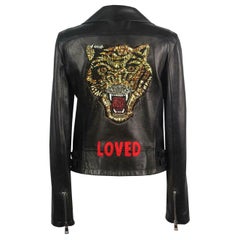 Gucci Embellished Biker Leather Jacket