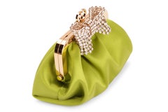 Gucci Embellished Bow Satin Clutch -Size