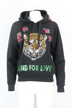 Gucci Embellished Cotton Terry Hoodie Xxsmall