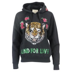 Gucci Embellished Cotton Terry Hoodie Xxsmall