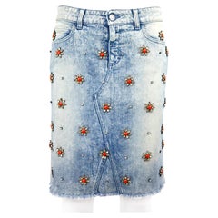 Gucci Embellished Denim Skirt