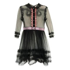 GUCCI Embellished Ruffle Tulle Dress IT40 US 2-4