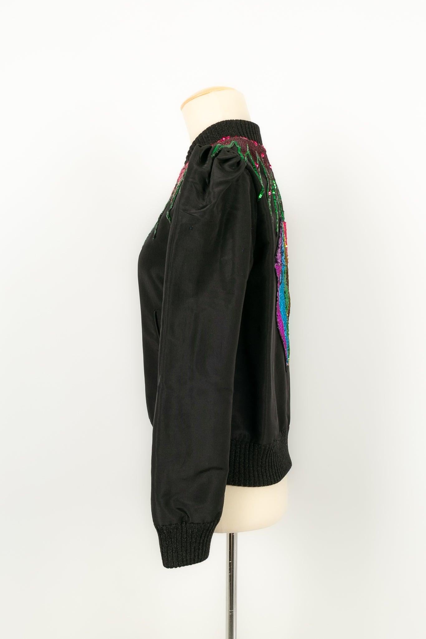 Women's Gucci Embroidered Jacket in Silk And Cotton For Sale