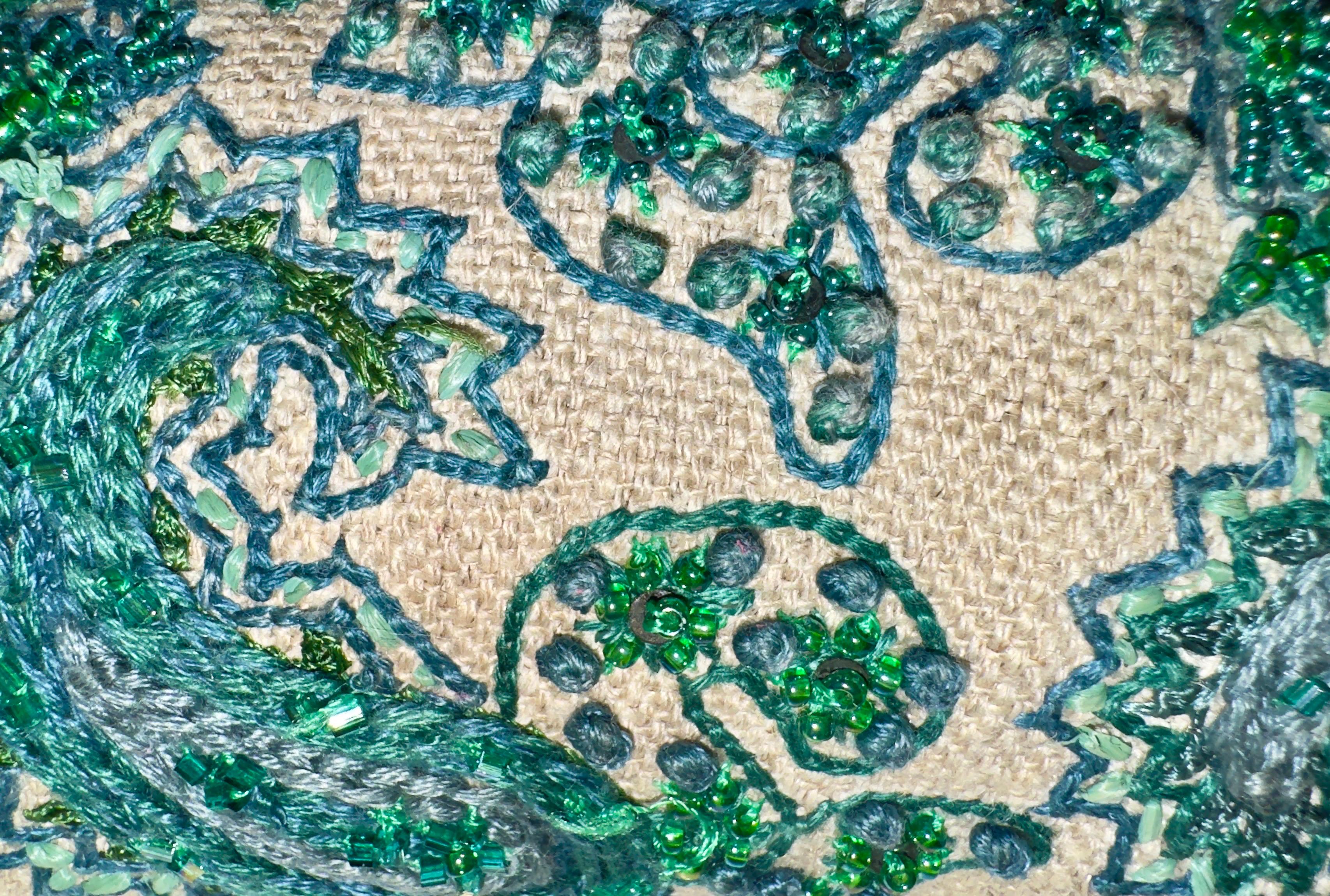 GUCCI Embroidered Paisley Canvas Leather Horsebit Bamboo Clutch Bag Y2K For Sale 2