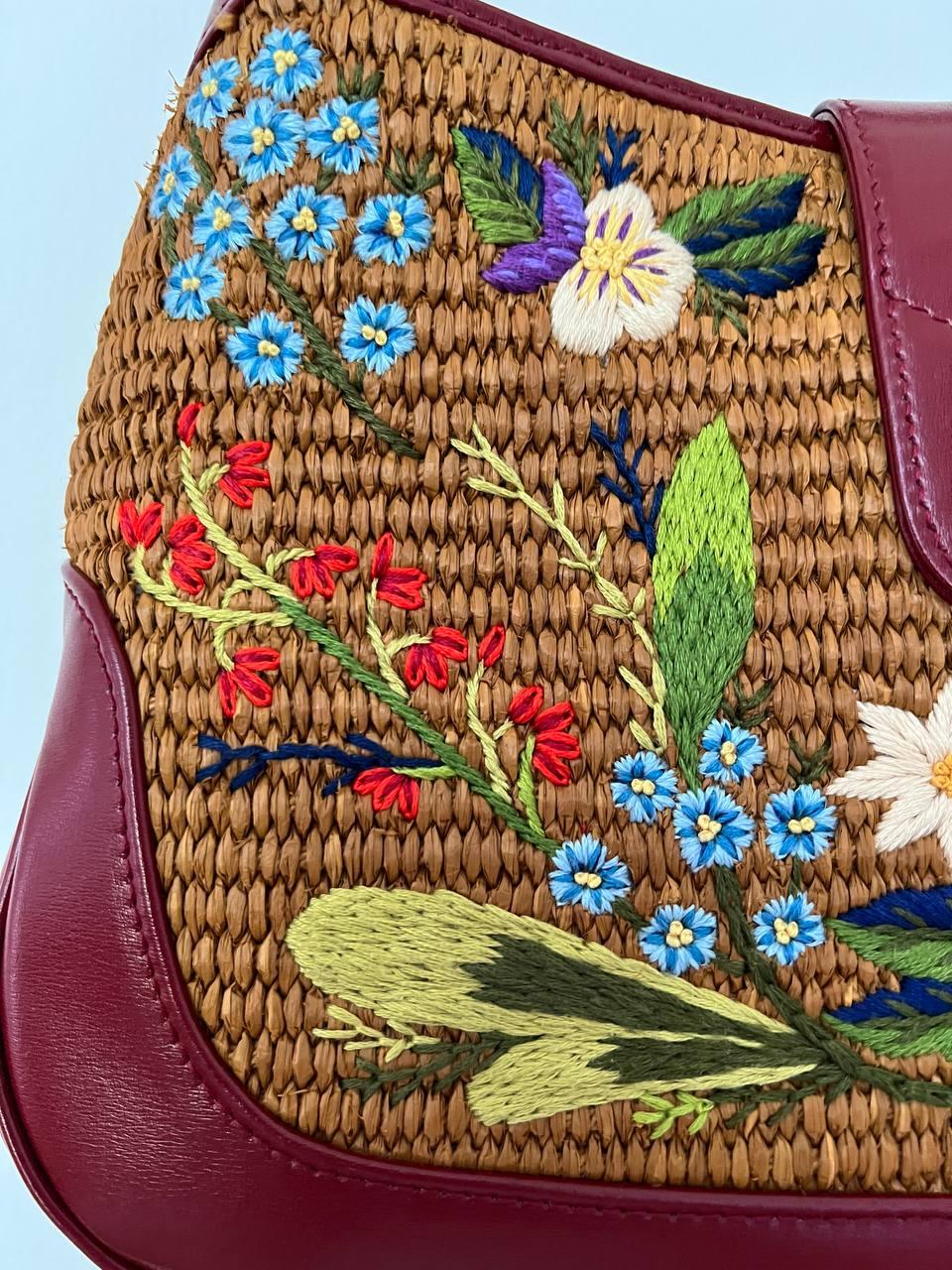GUCCI Embroidered Small Jackie Hobo Limited Edition For Sale 4