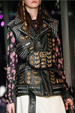 Gucci Embroidered & Studded Leather Vest could see on Ozzy Ousbourne During Tour