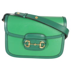 Gucci Emerald Green Azalea Calfskin Horsebit 1955 Shoulder Bag