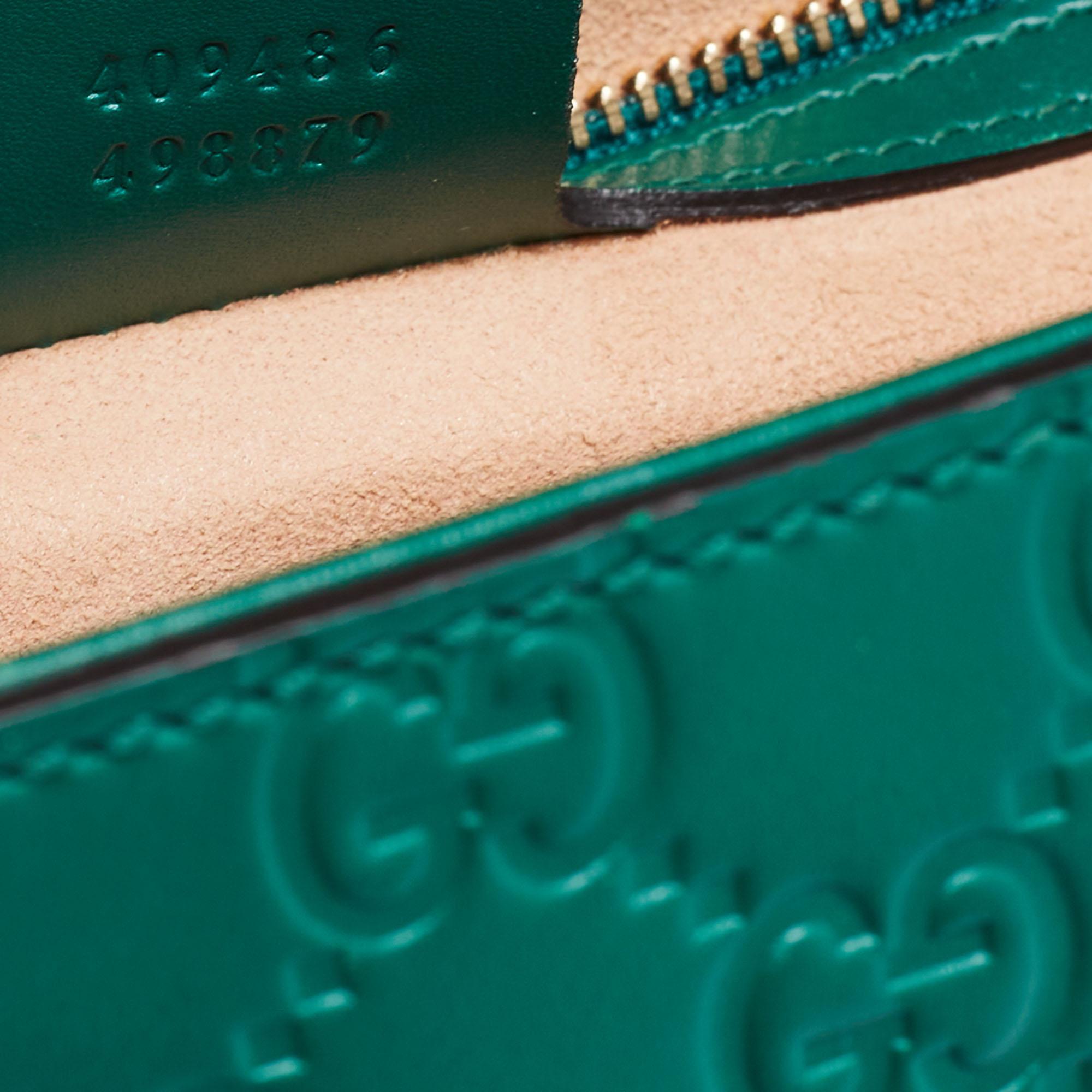 Gucci Emerald Guccissima Leather Medium Padlock Shoulder Bag 10