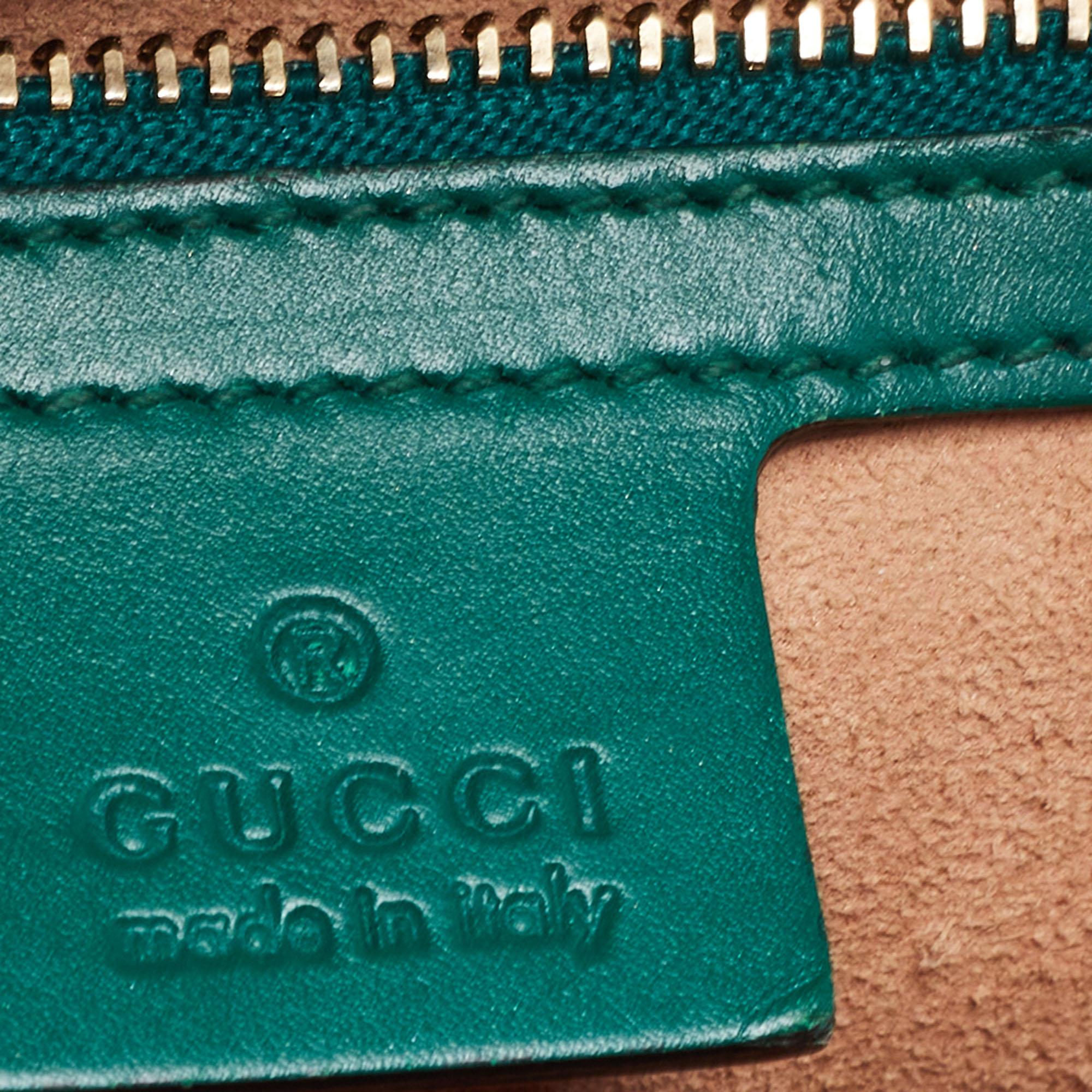 Gucci Emerald Guccissima Leather Medium Padlock Shoulder Bag 11