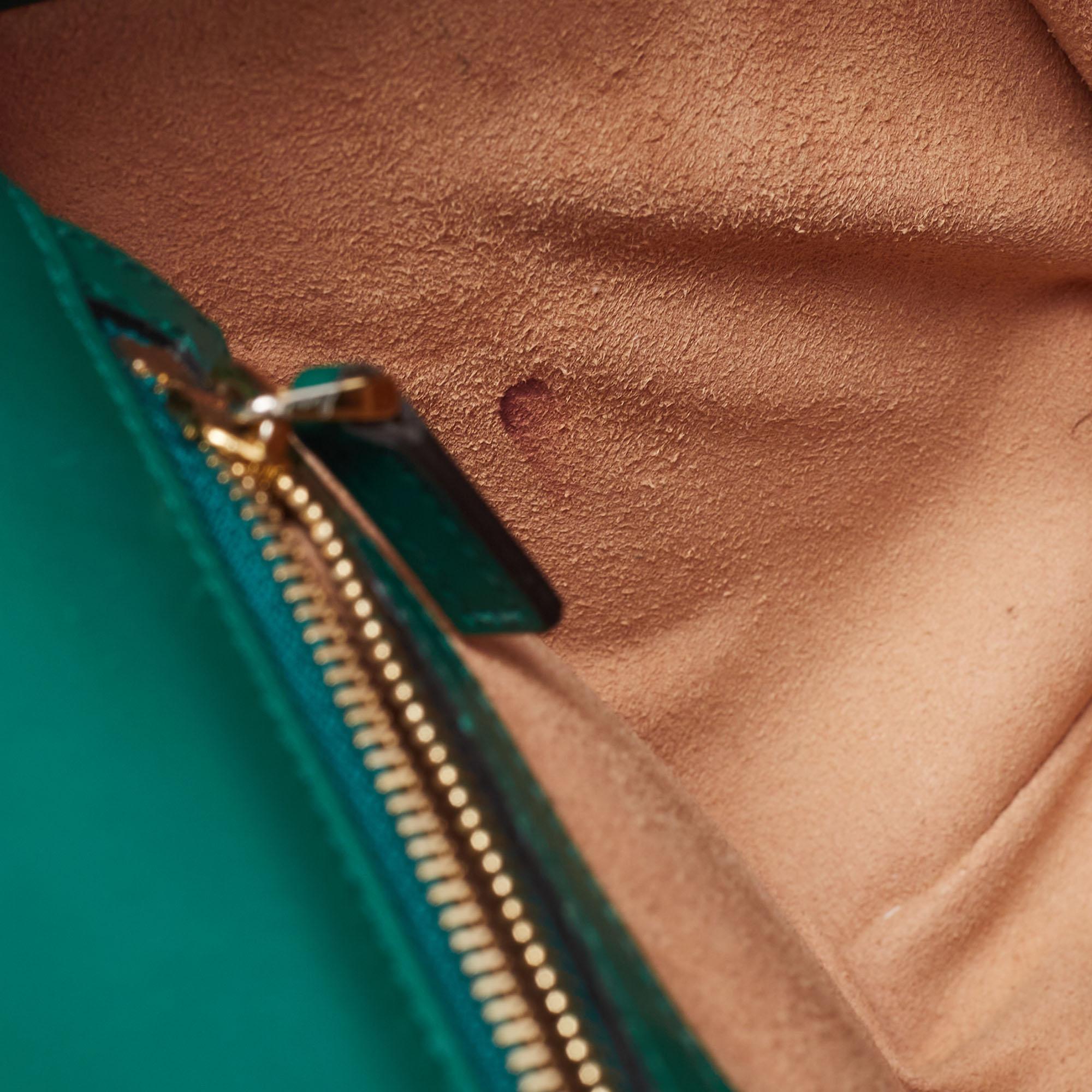 Gucci Emerald Guccissima Leather Medium Padlock Shoulder Bag 2