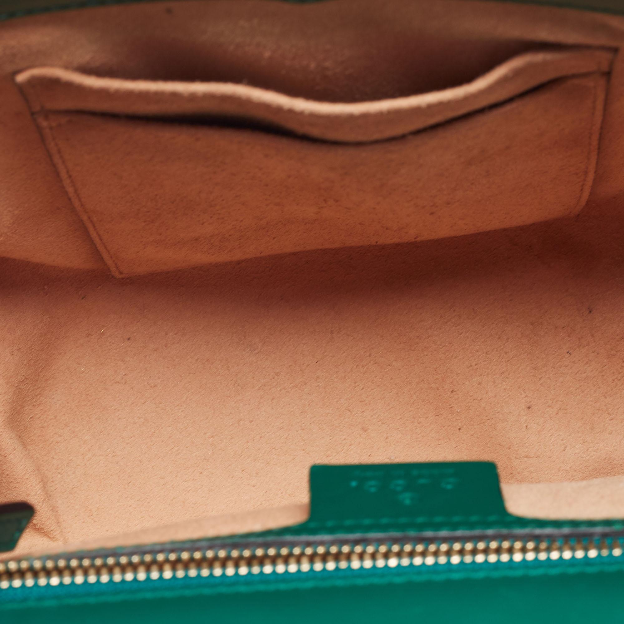 Gucci Emerald Guccissima Leather Medium Padlock Shoulder Bag 3