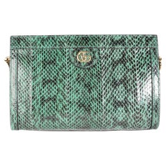 Gucci Emerald Snakeskin Small Ophidia Shoulder Bag