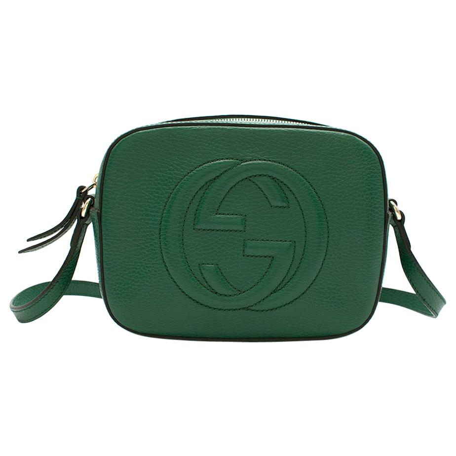 Gucci Emerald Soho Leather Disco Bag 21cm at 1stDibs | gucci soho disco  green, green gucci soho disco bag, gucci disco bag green