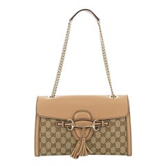 Gucci Emily Chain Flap Bag GG Canvas Medium
