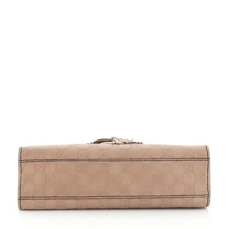 Gucci Emily Chain Flap Bag Guccissima Leather Medium In Fair Condition In NY, NY