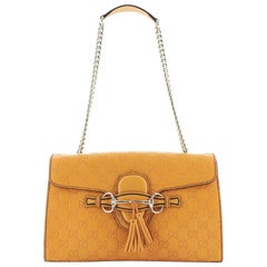 Gucci Emily Chain Flap Bag Guccissima Leather Medium