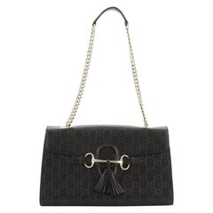 Gucci Emily Chain Flap Bag Guccissima Leather Medium