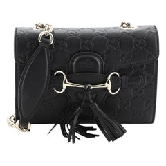 Gucci Emily Chain Flap Bag Guccissima Leather Mini