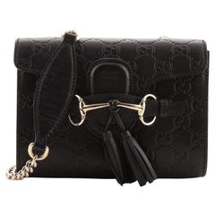 Gucci Emily Chain Flap Bag Guccissima Leather Mini