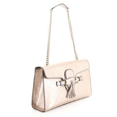 Gucci Emily Chain Flap Bag Guccissima Patent Medium