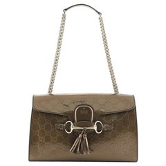 Gucci Emily Chain Flap Bag Guccissima Patent Medium