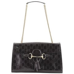 Gucci Emily Chain Flap Bag Guccissima Patent Medium