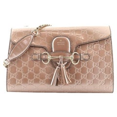 Gucci Emily Chain Flap Bag Guccissima Patent Medium