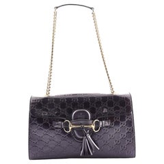 Gucci Emily Chain Flap Bag Guccissima Patent Medium
