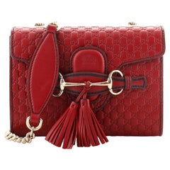 Gucci Emily Chain Flap Bag Microguccissima Leather Mini
