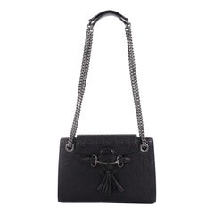 Gucci Emily Chain Flap Shoulder Bag Guccissima Leather Small